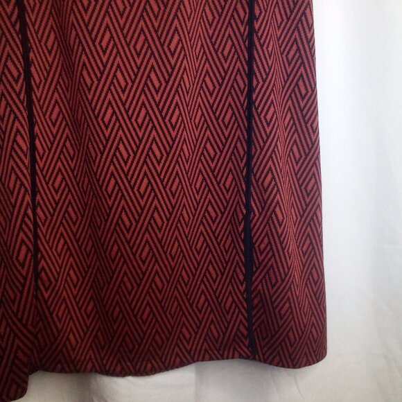 Southern Lady Petite Skirt PS Pull On Stretch Pattern Red Black - Picture 9 of 14